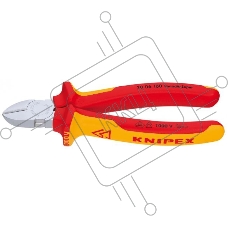 Бокорезы KNIPEX 7006160 1000V  160мм диагональные,ручки изолированные,с двухцв многокомп чехлами