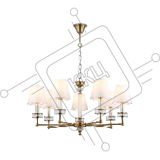 Люстра Ambrella light LH71023/7 BS/WH латунь/белый E14*7 max 40W D820*1130
