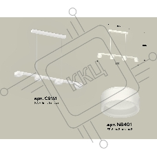 Светильник Ambrella light XB9151205/4 SWH/FR белый песок/белый матовый GX53 (C9151, N8401)