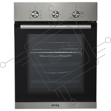 Встраиваемая электрическая духовка Korting OKB 4630 CMX / 59.6 х 45 x 55 см, 6 режимов нагрева, механическое управление, утапливаемые переключатели, таймер, нержавеющая сталь