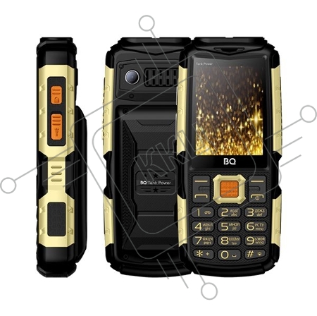 Мобильный телефон BQ 2430 Tank Power Black&silver 2.4” 240x320/32+32Mb/BT/2Sim/microSD/0.3Mp/4000mAh/Powerbank