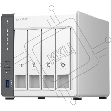 Сетевое хранилище SMB QNAP TS-433-4G NAS 4 HDD trays. ARM 4-core Cortex-A55 2.0GHz, ram 4 Gb (max), 1x1GbE, 1x2.5GbE, 2xUSB 2.0 port,1xUSB 3.2 Gen 1