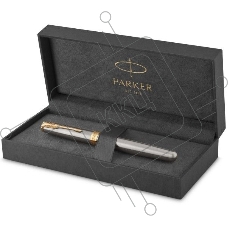 Ручка перьевая Parker Sonnet Core F527 (CW1931504) Stainless Steel GT F сталь нержавеющая подар.кор.