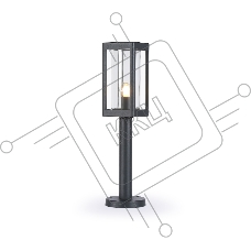 Светильник Ambrella light ST2414 GR/CL серый/прозрачный IP54 E27 max 40W 110*110*500