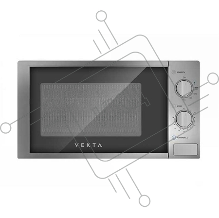 Микроволновая печь VEKTA MS720AHS 20 л., мощность 700Вт, цвет серебряный