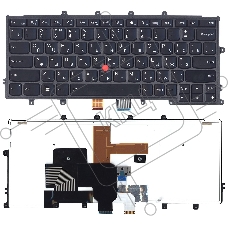 Клавиатура для ноутбука Lenovo X240i X250 X260 X270 черная с подсветкой