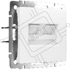 Розетка двойная Werkel Ethernet RJ-45 (белый матовый) W1181161