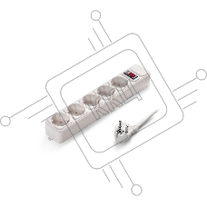 Сетевой фильтр Exegate SP-5-3W (5 розеток, 3м, евровилка, белый)