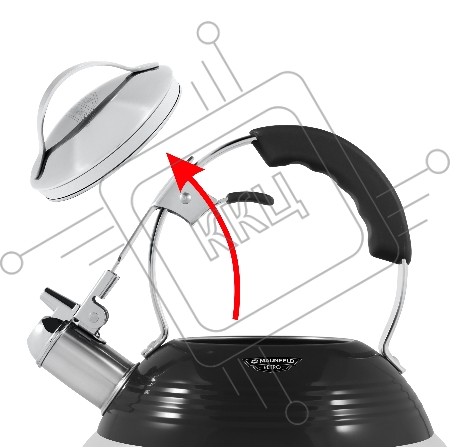 Чайник для плиты со свистком MAUNFELD MRK-119BK