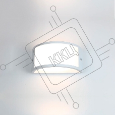 Фасадный светильник General GWL-GX53-M-IP65 Белый Большой передний рассеиватель Глоусфера
