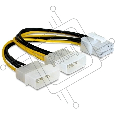 Разветвитель питания Gembird CC-PSU-81, 2хMolex->PCI-Express 8pin, для подключения в/к PCI-Е (8pin) к б/п ATX