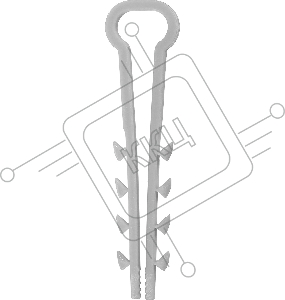 Дюбель-хомут для плоского кабеля ДХ-П, 8 мм, 100 шт, нейлоновый, ЗУБР