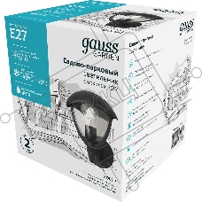 Светильник садово-парковый Gauss Aura на стену вверх 188*210*238mm, 170-240V / 50Hz, 1xE27, Max.60W, IP: 54, 1/6
