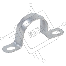 Скоба IEK CMAT11-19-010 двухлапковый 19мм оцинкованная сталь белый (упак.:10шт)