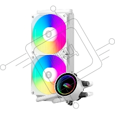 Система охлаждения PCCooler DA240 ARGB WH (270W, 240mm, White, ARGB/ Fans: 2x120mm, 73.6CFM, -dBA, 1800RPM/ Pump height 55mm, -dBA, 3000RPM, Rad thickness 27mm/ S: 1851, 1700, 1200, 20XX, 115X, AM5, AM4)