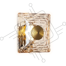 Светильник Ambrella light LH31035 BS/TI латунь/янтарь 6W 3000K 150*150*85