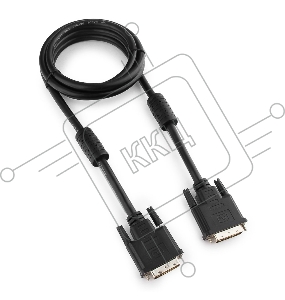 Кабель DVI-D single link Gembird/Cablexpert , 19M/19M, 1.8м, черный, экран, феррит.кольца, пакет (CC-DVI-BK-6)