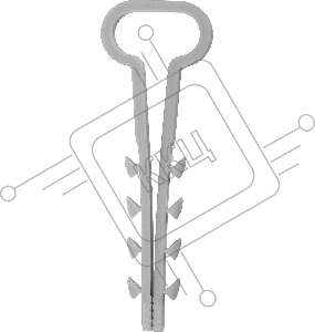 Дюбель-хомут для плоского кабеля ДХ-П, 12 мм, 100 шт, нейлоновый, ЗУБР