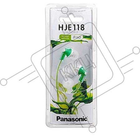 Наушники Panasonic RP-HJE118GUG зеленый 1.1м