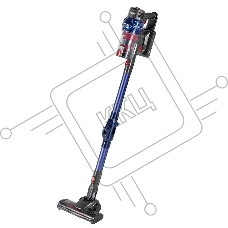 Пылесос вертикальный Zelmer STICK ZSVC925F KAR синий/серый, питание от аккумулятора, 380 Вт, уборка сухая, пылесборник 0.8 л, работа от АКБ max 35 мин.
