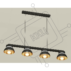 Светильник Ambrella light XB9152101/4 SBK/PYG/CL черный песок/золото желтое полированное/прозрачный GX53 (C9152, N8145)