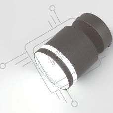 Спот на основании GWL-GX53-M-IP20 Одинарный Графит С боковым рассеивателем Башня