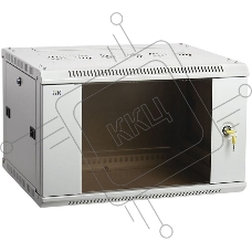 Шкаф ITK LINEA W 6U 600x450 мм дверь стекло, RAL7035