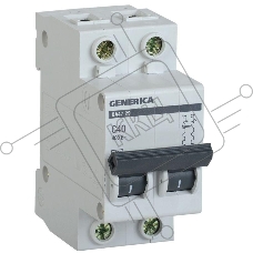 Выключатель автоматический Iek MVA25-2-040-C  ВА47-29 2Р 40А 4,5кА х-ка С GENERICA
