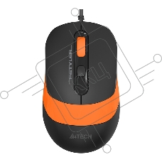 Мышь проводная A4Tech Fstyler FM10 черный/оранжевый, 1600 dpi, USB, кнопки - 4