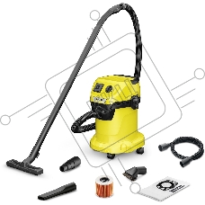 Строительный пылесос Karcher WD 3 P V-17/4/20 Workshop 1000Вт желтый