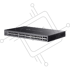 Коммутатор Omada 48-портовый гигабитный управляемый стекируемый PoE++ Lite L3 c 4 слотами 10G SFP+