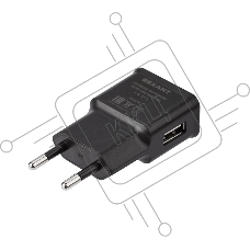 Сетевое зарядное устройство Rexant USB, 5V, 2.1 A, черное
