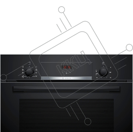 Духовой шкаф BOSCH HBF534EB0Q Встраиваемый электрический духовой шкаф 60 x 60 cm Черный, объем 66л, Размеры прибора (мм) 595 x 594 x 548 mm
