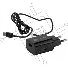 Сетевое зарядное устройство Harper WCH-5118 BLACK 1xUSB 2.1A + кабель USB Type-C