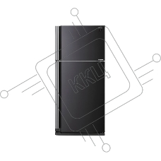 Холодильник Sharp SJ-XE59PMBK черный двухкамерный 430/148 л морозилка сверху