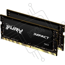 Оперативная память Kingston Fury Impact, DDR4, 64Gb (2x32Gb), 3200MHz, CL20, SO-DIMM