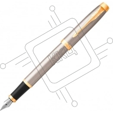 Ручка перьевая Parker IM Core F321 (CW1931649) Brushed Metal GT F сталь нержавеющая подар.кор.