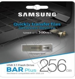 Флеш диск  256GB USB Drive <USB 3.1> Samsung BAR Plus (up to 300Mb/s) (MUF-256BE3/APC)