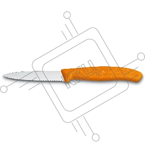 Нож Victorinox для очистки овощей, лезвие 8 см волнистое, оранжевый
