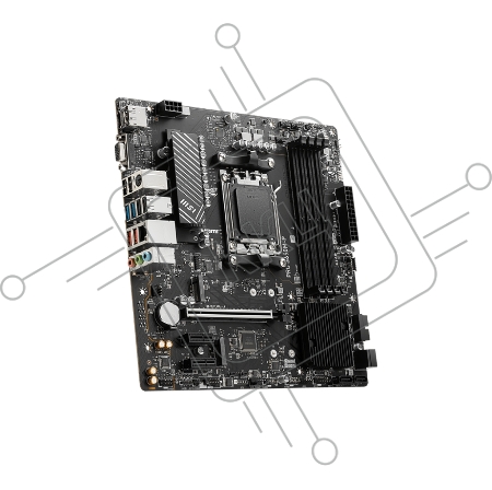 Материнская плата MSI PRO B650M-P Socket AM5 AMD B650 4xDDR5 mATX AC`97 8ch(7.1) 2.5Gg RAID+VGA+HDMI+DP