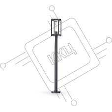 Светильник Ambrella light ST2422 GR/CL серый/прозрачный IP54 E27 max 40W 110*110*1000