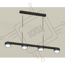 Светильник Ambrella light XB9152151/4 SBK/PPH черный песок/графит полированный GX53 (C9152, N8133)