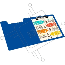 Папка клип-борд Бюрократ -PD602BLU A4, пластик, 1.2мм, синий