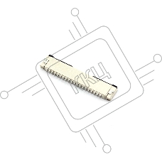 Разъем FPC Flip-Lock 1010-20RLGF 20 pin высота 1мм шаг 1мм