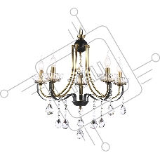 Светильник Ambrella light TR4952/5 BK/GD/CL черный/золото/прозрачный E14*5 max 40W D620*670