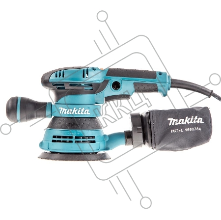 Шлифовальная машина Makita BO5041 ЭШМ,{300Вт,ф125мм,4000-12000об\м,ампл-2.8мм,1.4кг,кор,п\сборник,доп.рукоятка}