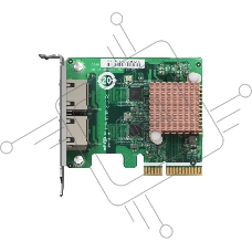 Сетевая карта QNAP QXG-2G2T-I225 2-port 2.5 GbE network expansion card, Controller I225-LM,  PCIe Gen2 x2, 3 x Brackets included (Full-height, Low-profile and Specialized for QNAP NAS)