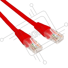 Патч-корд U/UTP, CAT 5e, RJ45-RJ45, 26AWG, ZH нг(А)-HF, красный, 1м  REXANT