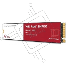 Накопитель SSD WD Red SN700 WDS400T1R0C, 4Tb, PCIe 3.0 x4, M.2 2280, NVMe, R/W 3400/3100