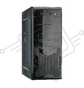 Корпус Miditower Exegate EX280387RUS CP-604 Black, ATX, <CP400W, 80mm>, 2*USB, Audio